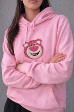 Buzo Bear Pink Hoodie - Imagen 2