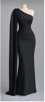 Vestido Largo Drapé