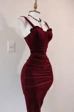 Vestido Largo Bordeaux - Imagen 2