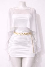 Set Elegance Draped Dress Mujer - Imagen 3
